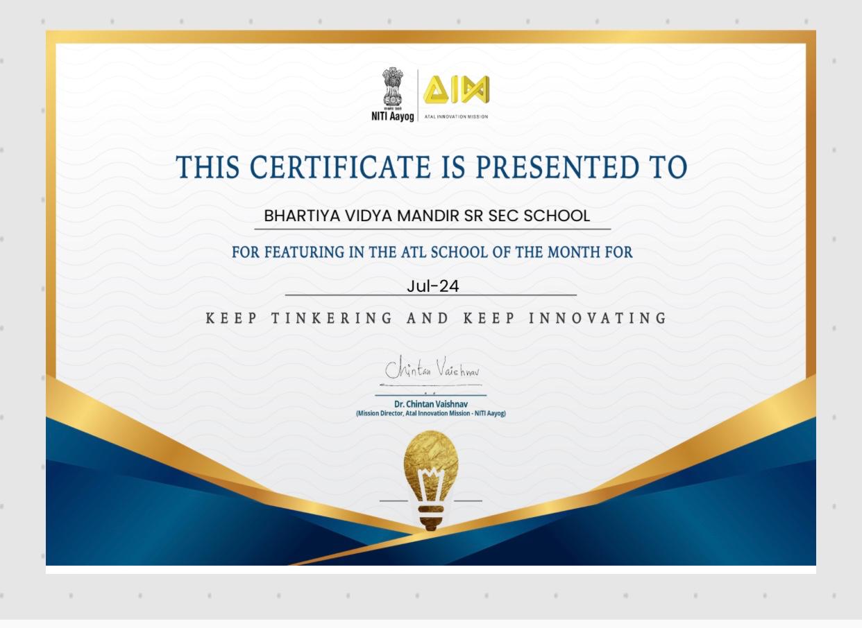 ​ATL School Of The Month - BVM Kitchlu Nagar